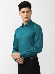 Peter England Men Blue Slim Fit Formal Shirt