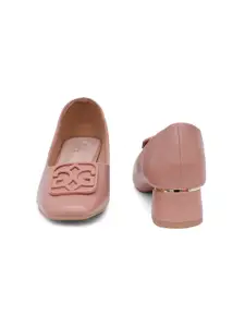 SHUZ TOUCH Women Pink Block Pumps