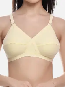 FIMS Black & Beige Pack of 4 Cotton Blend Non-Padded Bras MTR_Cross_Bra_