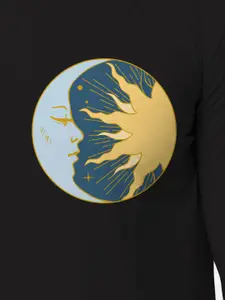 BULLMER Men Pack Of 2 Beige & Black Printed Cotton Sweatshirt