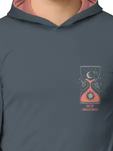 BULLMER Pack of 2 Men Beige Printed Hooded Sweatshirt