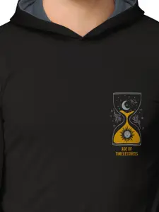 BULLMER Pack of 2 Men Mustard Printed Hooded Sweatshirt