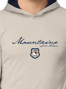 BULLMER Men Pack Of 2 Black & Maroon Printed Cotton Hooded Sweatshirt