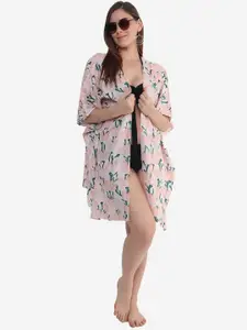 Beau Design Women Floral Printed Cover Up Shrug
