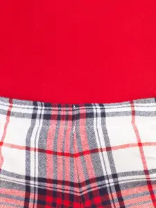 BStories Women Red & White Printed Night suit