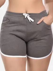 StyFun Women Black Solid Sports Bra & Shorts Lingerie Set