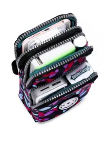 Diva Dale Women Black Printed Structured Synthetic Handbag