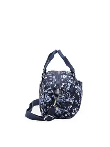 Diva Dale Women Navy Blue & white Floral Printed Structured Synthetic Handbag