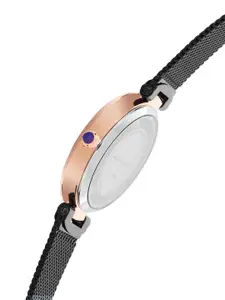 French Connection Women Black Dial & Black Stainless Steel Straps Analogue Watch-FCL0002D