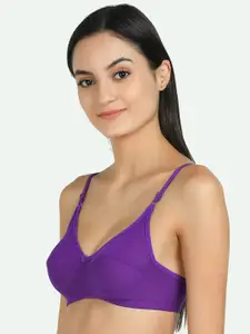 AROUSY Women Purple Non Padded Cotton Bra