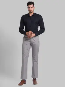 Park Avenue Men Black Micro Checks Checked Organic Cotton Formal Shirt