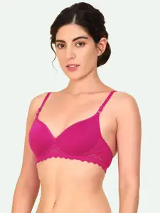 AROUSY Pink Non Padded Minimizer Bra