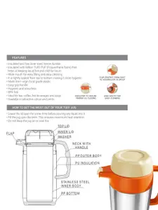 Milton Orange Regal Tuff Inner Stainless Steel Jug 1 L