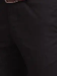 Park Avenue Men Black Slim Fit Trousers
