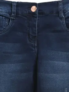 Tiny Girl Girls Low Distress Light Fade Applique Cotton Jeans