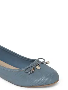 Forever Glam by Pantaloons Women Textured Ballerinas with Bows Flats