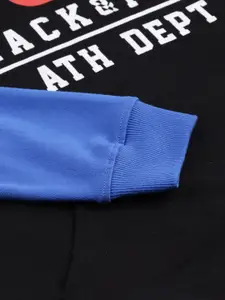 Hubberholme Men Blue & Black Printed Sweatshirt