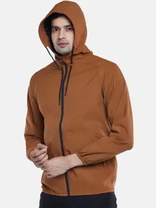BYFORD by Pantaloons Men Tan Solid Tailored Hooded Jacket