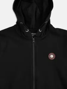 Pantaloons Junior Boys Black Hooded Sweatshirt