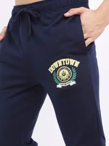 KETCH Men Navy Blue Printed Track Pants