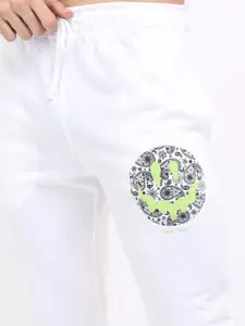 KETCH Men White Printed Regular Fit Track Pants