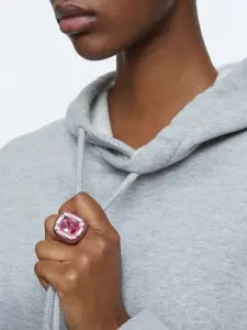 SWAROVSKI Pink Crystal Studded Ring