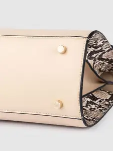 Allen Solly Women Beige Structured Satchel