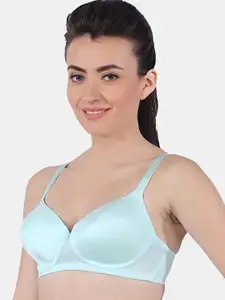 Dazzle Blue Lightly Padded Seamless Bra DB193aqua32C
