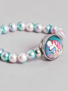 EL REGALO Girls Set Of 2 Alloy Artificial Beads Bracelet