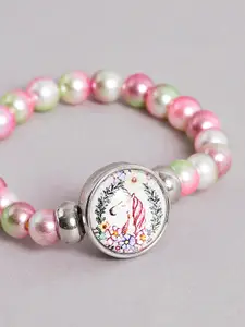 EL REGALO Girls Set Of 2 Alloy Artificial Beads Bracelet