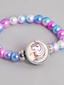 EL REGALO Girls Set Of 2 Alloy Artificial Beads Bracelet