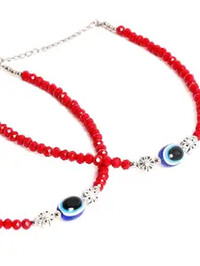 EL REGALO Beaded Evil Eye Anklet