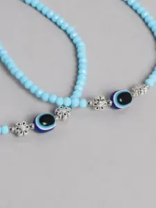 EL REGALO Beaded Evil Eye Anklet