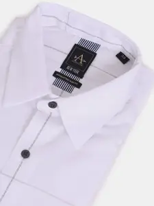 Arrow New York Men Slim Fit Windowpane Checked Formal Shirt