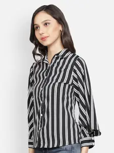 Sipsew Women Modern Striped Casual Shirt