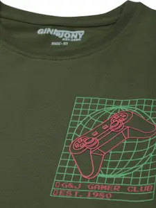 Gini and Jony Boys Typography Printed T-shirt