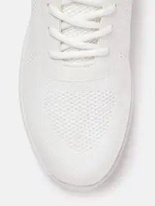 HRX by Hrithik Roshan Women White Woven Design Running Shoes