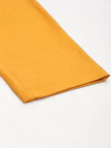 Roadster Men Mustard Yellow Solid Track Pants