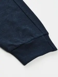 Huetrap Men Navy Blue Solid Joggers