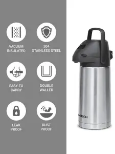 Milton Silver Pinnacle 1600 Insulated Hot and Cold Thermosteel 1600 ml