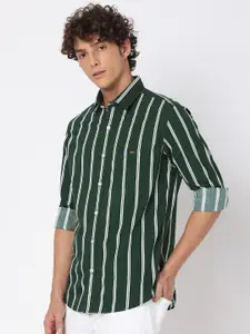 Mufti Men Classic Slim Fit Striped Casual Shirt