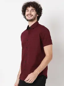 Mufti Men Classic Slim Fit Horizontal Stripes Striped Casual Shirt