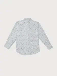 Gini and Jony Boys White Printed Casual Shirt