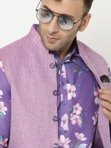 hangup trend Men Floral Printed Kurta with Pyjamas