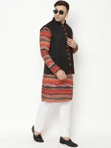 hangup trend Men Brown Printed Kurta with Pyjamas