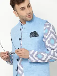 hangup trend Men Blue Printed Kurta with Pyjamas