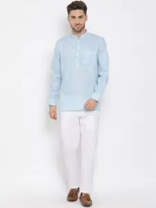 hangup trend Men Blue Kurta with Pyjamas