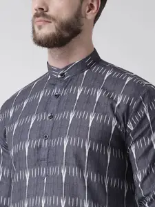 hangup trend Men Grey Pure Cotton Kurta with Churidar