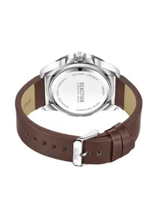 REACTION KENNETH COLE Men Leather Strap Analogue Watch KRWGB9006102