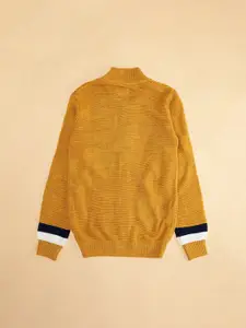 Pantaloons Junior Boys Yellow & Blue Cardigan